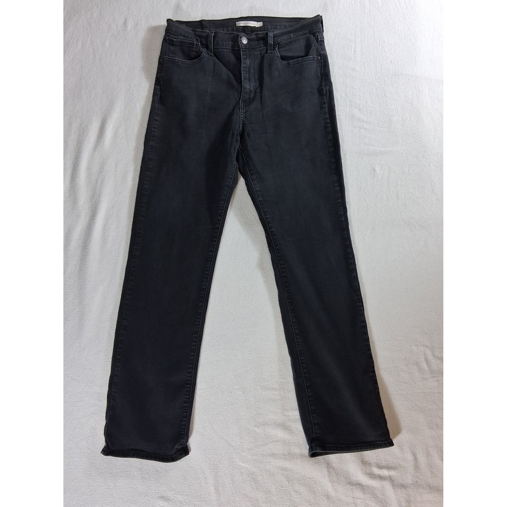 Levis 724 High Rise Straight Leg Jeans Womens Size 31 Black Stretch Denim 5 Pkt